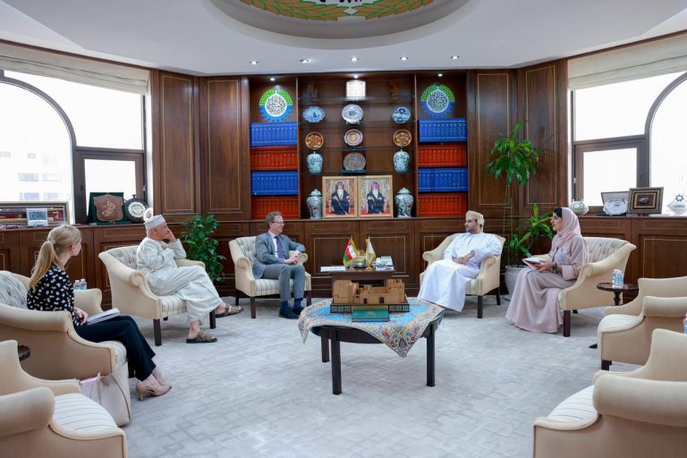 His Excellency Sheikh Faisal bin Abdullah Al-Rawas, Chairman of the Board of Directors of the Oman Chamber of Commerce and Industry, received in his office His Excellency Jean-Philippe Lentoux, Ambassador-designate of Canada to the Sultanate of Oman